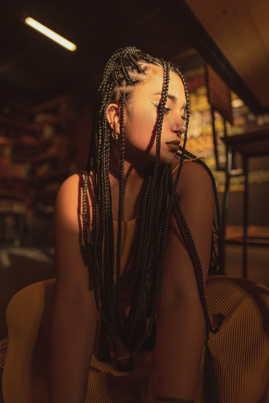 A Woman with Braids Hairstyle